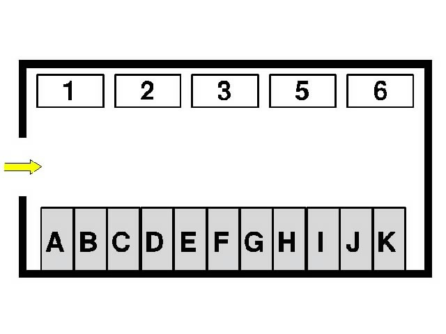 今西モータープール（635）の区画図
