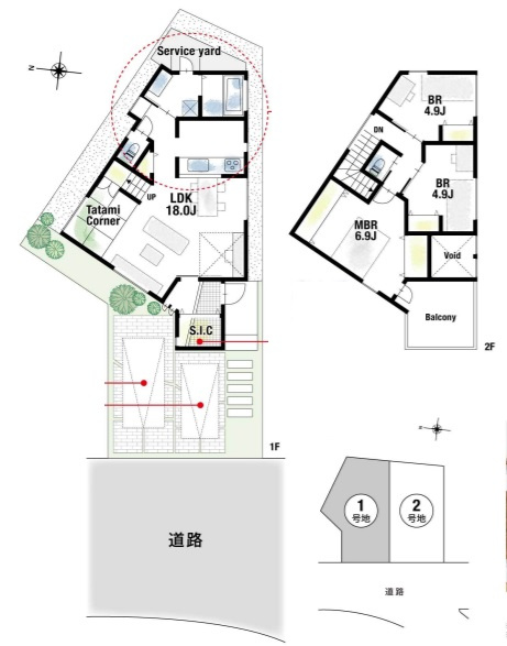 ★2区画販売★駐車2台可能★阪急宝塚線「石橋阪大前」駅より徒歩14分★池田市旭丘3丁目新築戸建♪の画像