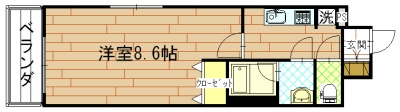 ベラジオ五条堀川Ⅱの間取り