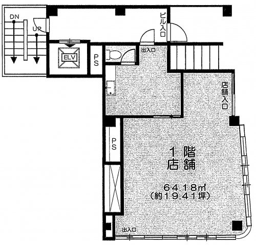 千代田区西神田３丁目の店舗事務所の間取り