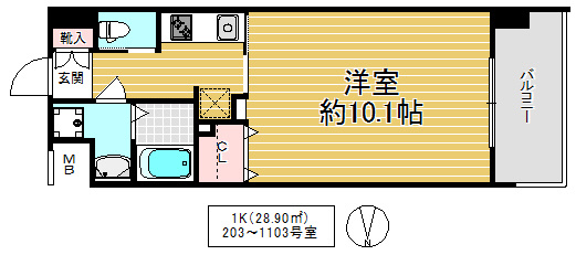 フォレストグレイス深江橋Ⅱの間取り
