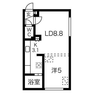 【間取り】 | ルナクレシエンテ琴似