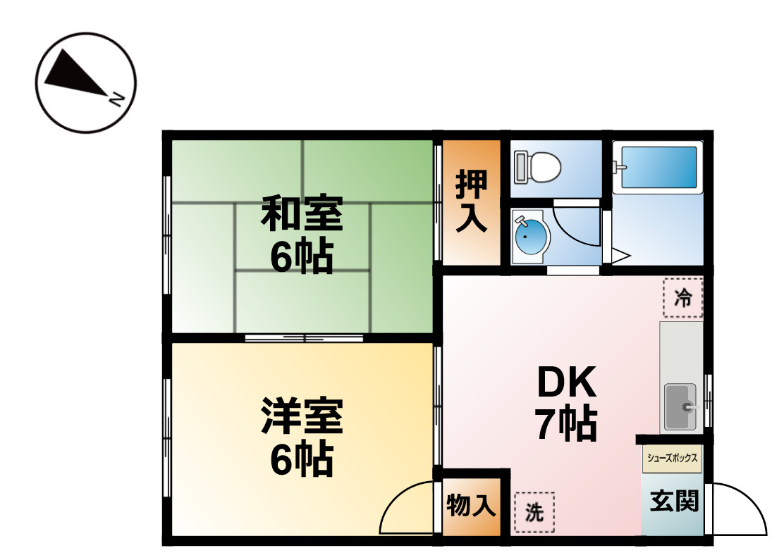 グリーンカサマハイツの間取り
