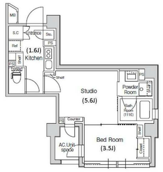 スタイリオ元住吉Ⅱの間取り|セキュリティシステムや共用ラウンジなど充実設備♪