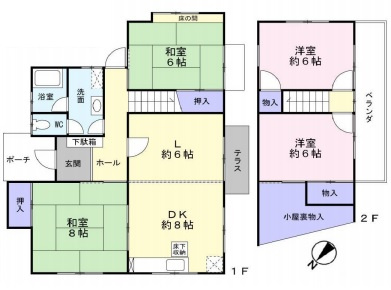 ★土地面積約55.89坪★4LDK★2階に小屋裏収納あり★池田市伏尾台1丁目中古戸建♪の画像