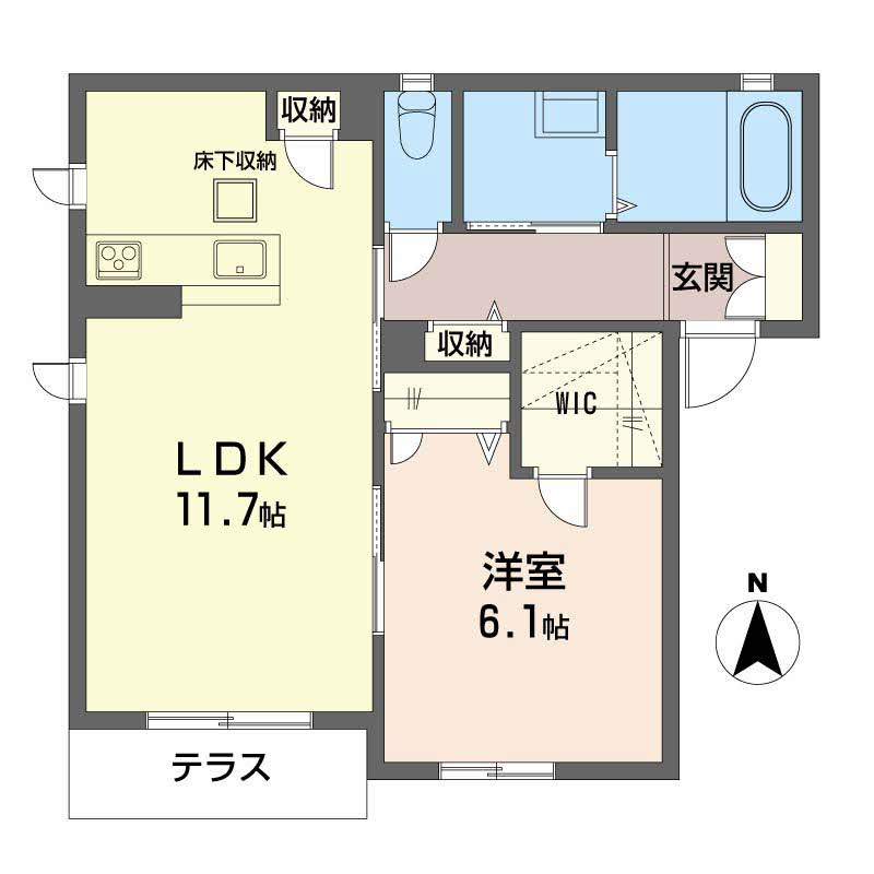 シャーメゾン　ＭＩＳＡ　Ａ棟の間取り