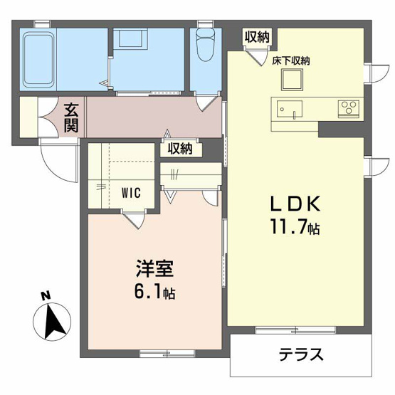 【間取り】 | シャーメゾン　ＭＩＳＡ　Ａ棟