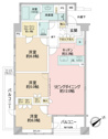 【間取り】 | 【上階無し・角部屋】クレアホームズ永福町 耀の邸