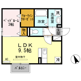 【間取り】 | ブランズ魚津A