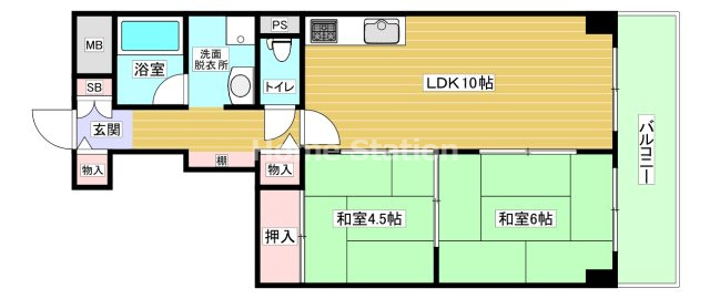 【間取り】 | キャピタルハイツ姫里
