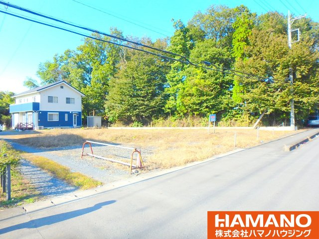 小山市出井土地　約165坪の前面道路含む現地写真