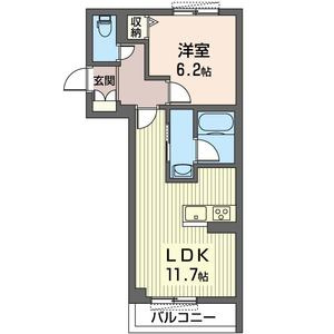 Urban　Kubrickの間取り|角部屋2面採光！　人気のカウンターキッチン間取りです♪
