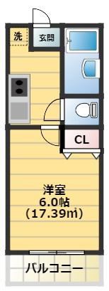 グリーンゲーブルス二番館の間取り|敷金礼金ゼロ【グリーンゲーブルス二番館】