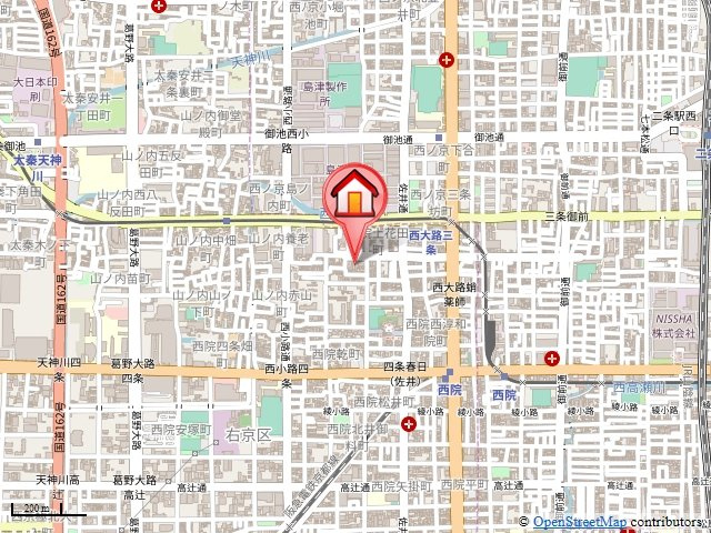 FIORE西院（フィオーレ西院）の地図
