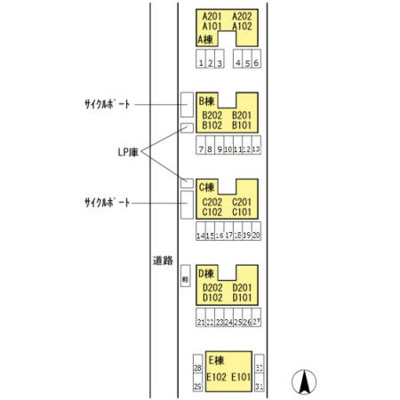 【区画図】 | クラウディア A棟