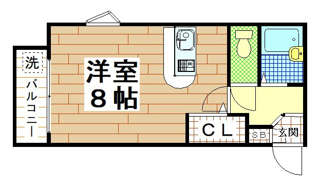 ジョイアスライフ(近畿大学　一人暮らし)の間取り