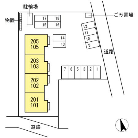 レジデンス東福原の区画図