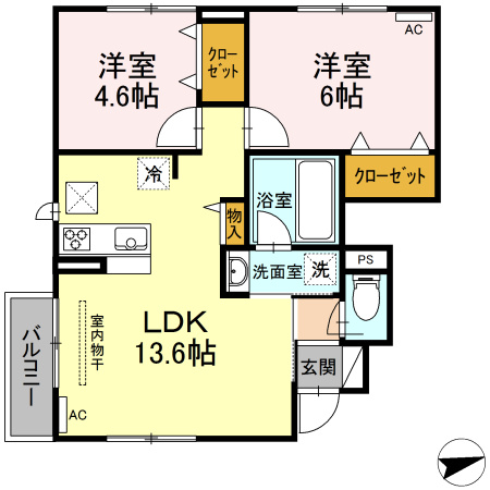 レジデンス東福原の間取り