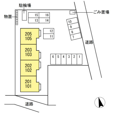 レジデンス東福原の区画図