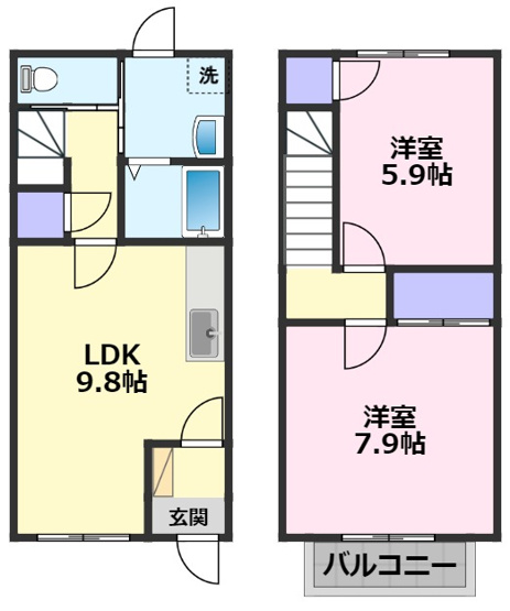 【間取り】 | パストラル吉良A