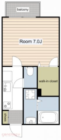 【間取り】 | シェモア東が丘 | 実際のお部屋は角部屋の為、2面採光となります。