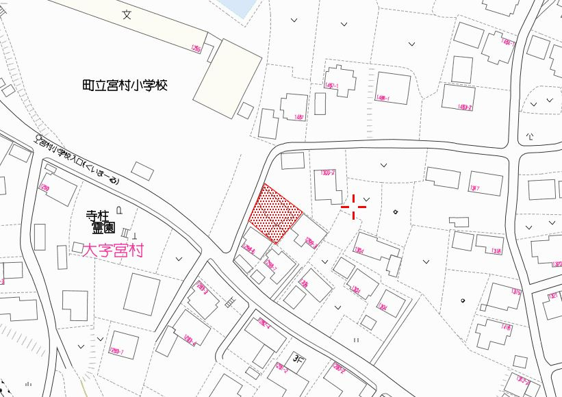 北諸県郡三股町大字宮村の売地の土地図