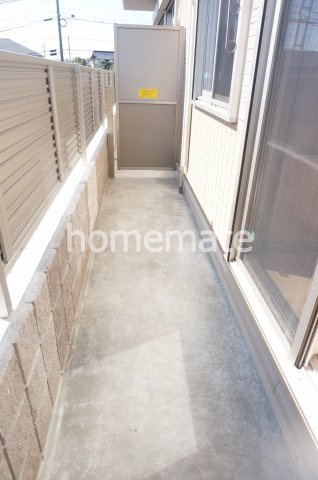 熊本市東区御領５丁目のアパートのバルコニー