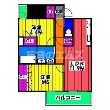 【間取り】 | ＲＪＲプレシア大橋駅前 | ＲＪＲプレシア大橋駅前の間取り