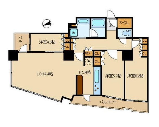 【間取り】 | ザパークハウス西新宿タワー60