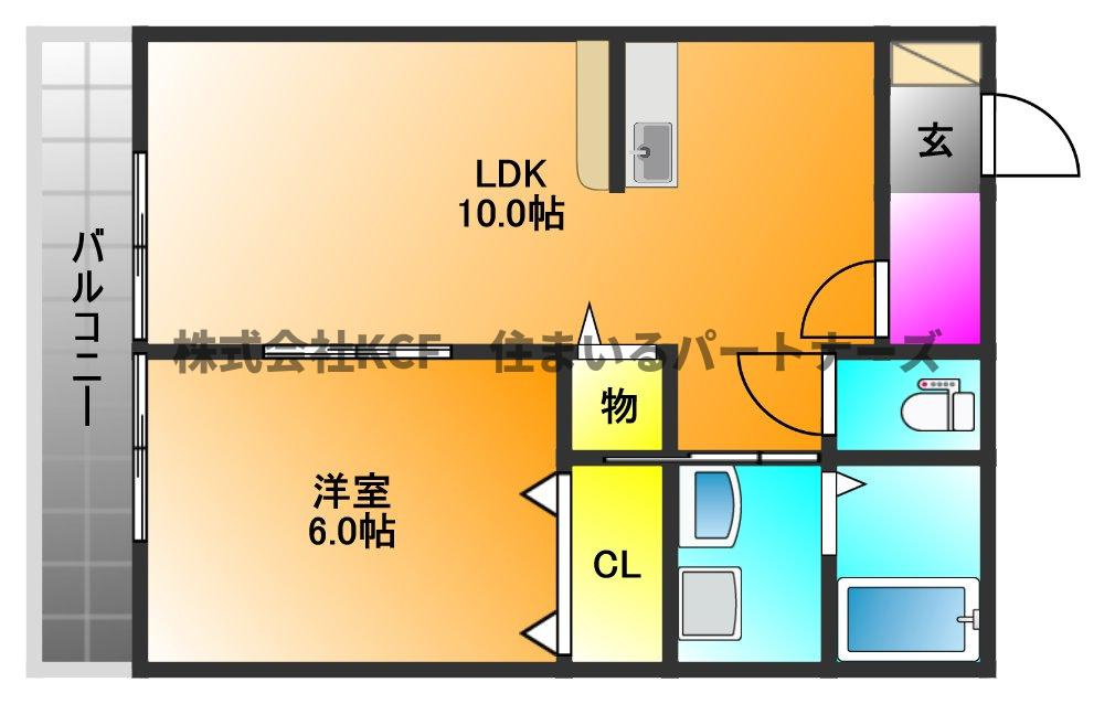 ビオス広川C棟の間取り