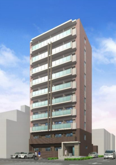 スタシオン俊徳道の外観パース