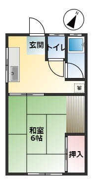 唐津市浜玉町浜崎のアパートの間取り