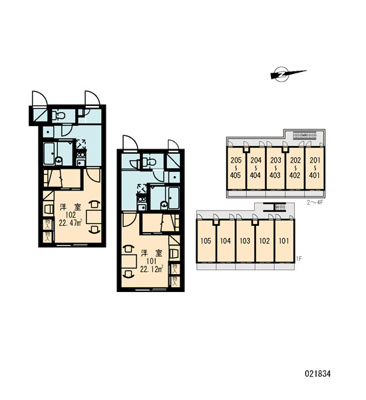 【区画図】 | レオパレスチェリーロード 