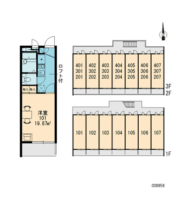 【区画図】 | レオパレスヴァーグ難波