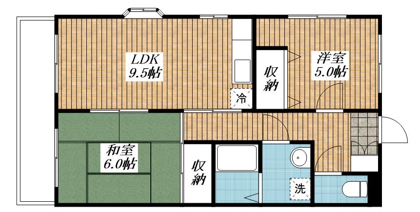 サンライズ西川の間取り