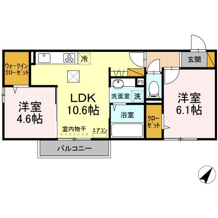 クラレット　A棟の間取り