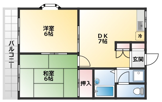フラワーハイツの間取り