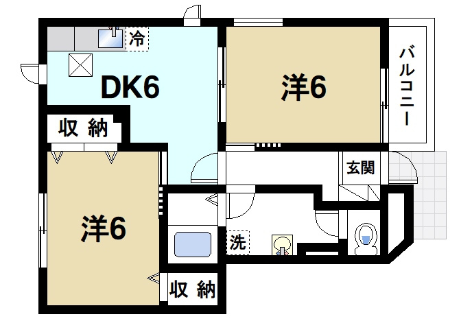 サンセールの間取り|使いやすい間取りです