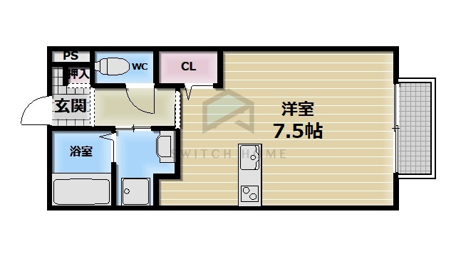 【間取り】 | メゾンドゥ長瀬Ⅱ