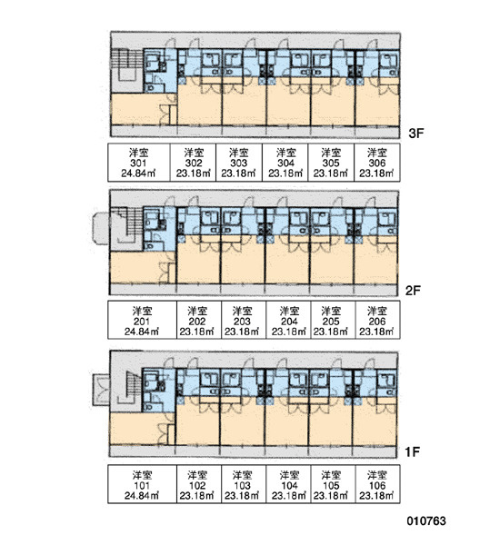 レオパレスＭ＆ＭⅡの区画図