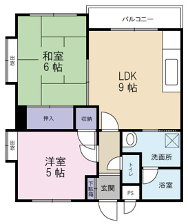 【間取り】 | 吉志ハイツ | 間取り