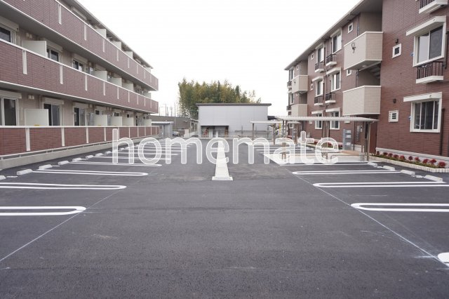 熊本市東区御領５丁目のアパートの駐車場