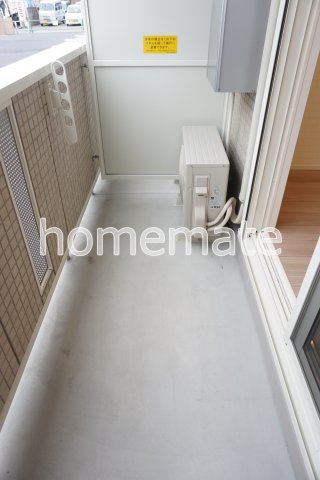 熊本市東区御領５丁目のアパートのバルコニー