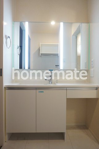 熊本市東区御領５丁目のアパートの独立洗面台