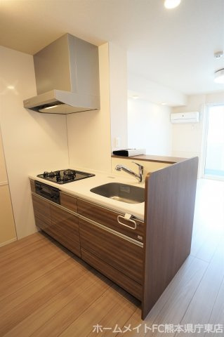 熊本市東区御領５丁目のアパートのキッチン