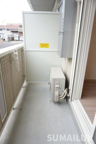 熊本市東区御領５丁目のアパートのバルコニー