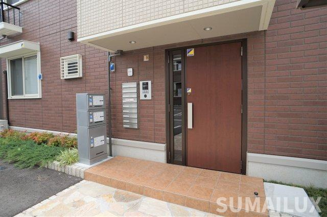 熊本市東区御領５丁目のアパートのエントランス