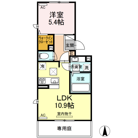 合志市須屋のアパートの間取り