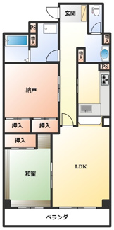 【間取り】 | プレスティージ北の岡