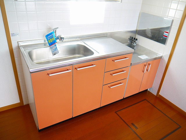 ベルコート（上之庄）のキッチン|コンパクトなキッチンで掃除もラクラク